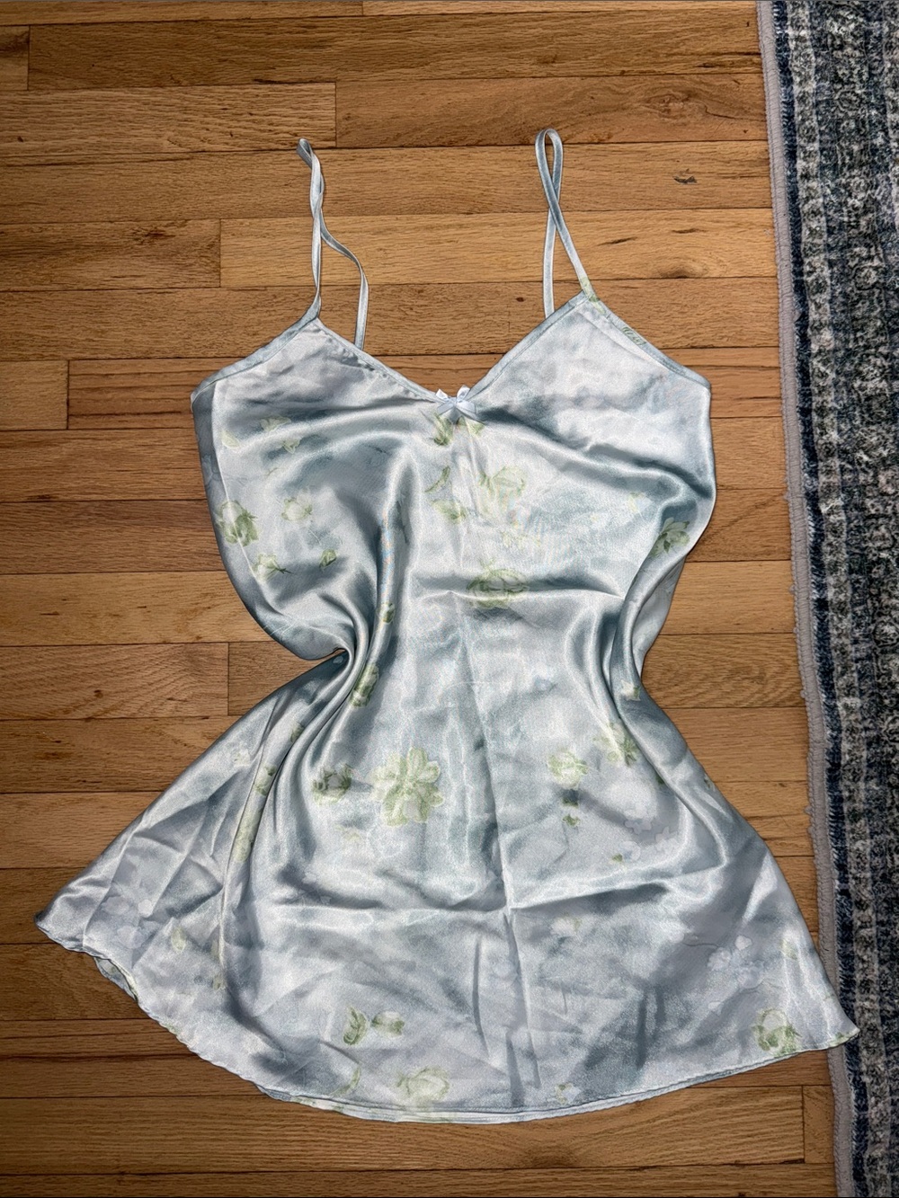 Vintage 90s Nicolette New York cottage core chemise slip dress small whimsical